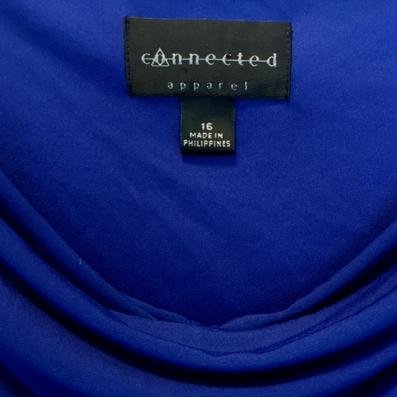 Deep Blue Ruched Dress - Picture 4 of 6